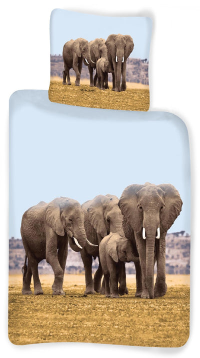 Se Elefant Sengetøj 140 x 200, 100 procent bomuld ✔ Kæmpe udvalg i Mmaction ✔ Hurtig levering: 1 - 2 Hverdage samt billig fragt - Varenummer: MMA-215011 og barcode / Ean: '5714710005693 på lager - Udsalg på Sengetøj med dyr Spar op til 63% - Over 454 design mærker på udsalg