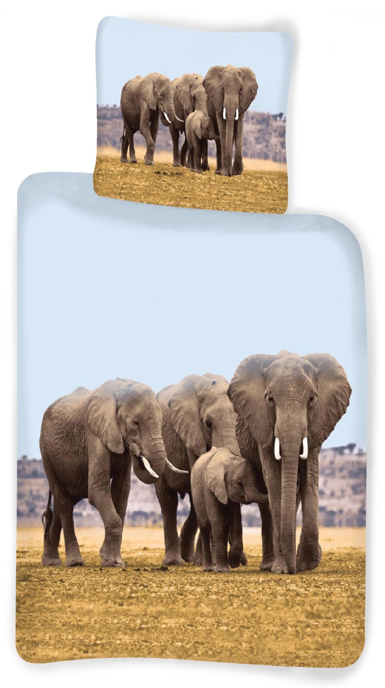 Se Elefant Sengetøj 140 x 200, 100 procent bomuld ✔ Kæmpe udvalg i Mmaction ✔ Hurtig levering: 1 - 2 Hverdage samt billig fragt - Varenummer: MMA-215011 og barcode / Ean: &