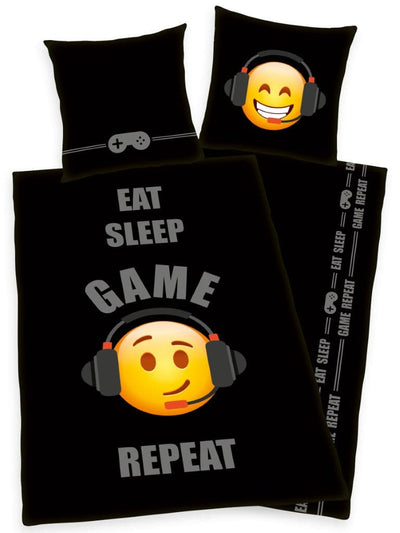 Se Emot!x Eat Sleep Game Sengetøj (100 procent bomuld) ✔ Kæmpe udvalg i  mmaction ✔ Hurtig levering: 1 - 2 Hverdage samt billig fragt - Varenummer: MMA-2010211 og barcode / Ean: '4006891952820 på lager - Udsalg på Gaming Sengetøj til Børn Spar op til 64% - Over 434 design mærker på udsalg