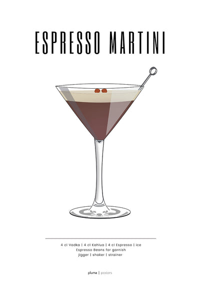 Se Espresso Martini af Pluma Posters ❤ Stort online udvalg i Pluma Posters ❤ Hurtig levering: 1 - 2 Hverdage samt billig fragt ❤ Varenummer: ILL-15691 og barcode / Ean: på lager - Udsalg på Illux Art shop - Mest popul?re - Grafisk kunst - Pluma Posters - Mad og drikke Spar op til 62% - Over 424 kendte brands på udsalg
