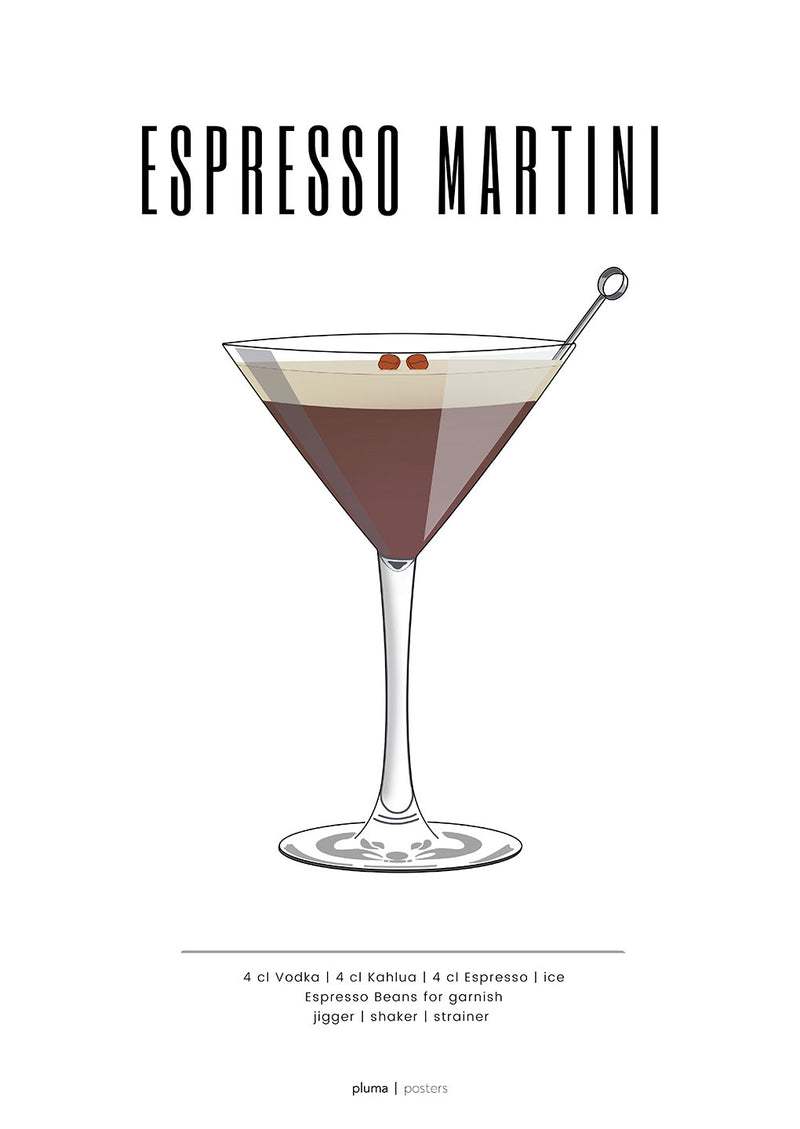 Se Espresso Martini af Pluma Posters ❤ Stort online udvalg i Pluma Posters ❤ Hurtig levering: 1 - 2 Hverdage samt billig fragt ❤ Varenummer: ILL-15691 og barcode / Ean: på lager - Udsalg på Illux Art shop - Mest popul?re - Grafisk kunst - Pluma Posters - Mad og drikke Spar op til 62% - Over 424 kendte brands på udsalg