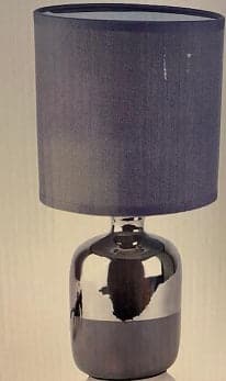 Kj Collection Shade Bordlampe  Sølv/grå  m. Skærm