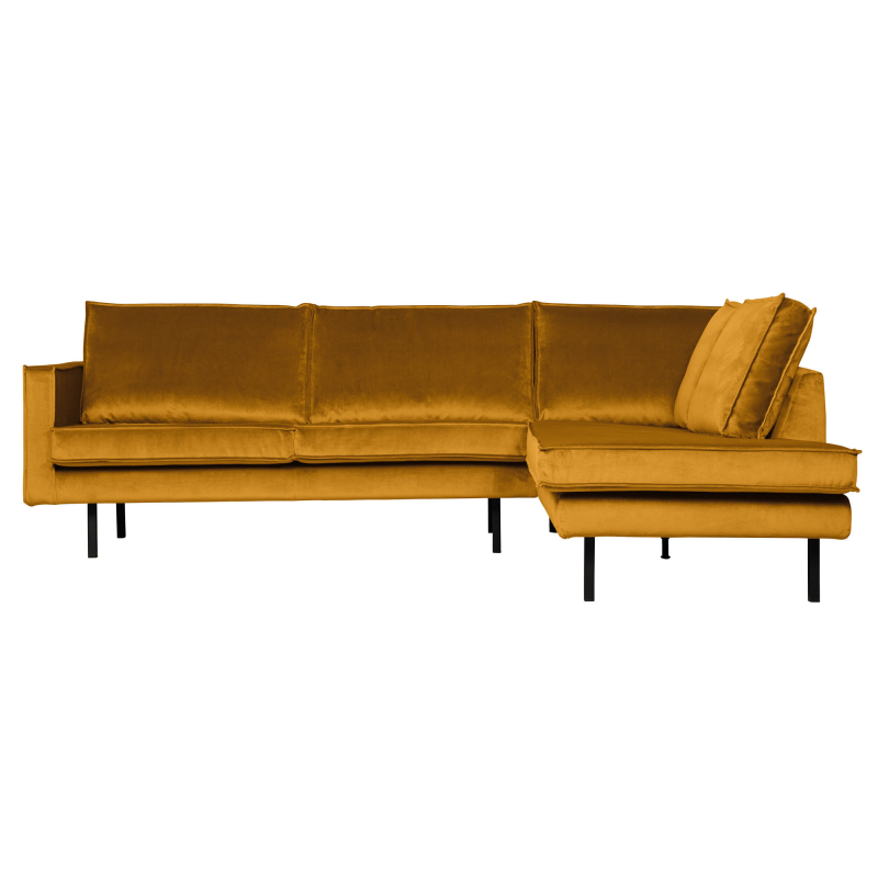 Se BePureHome Rodeo Hjørnesofa Højrevendt Velour - Ochre ❤ Stort online udvalg i BePureHome ❤ Hurtig levering: 1 - 2 Hverdage samt billig fragt ❤ Varenummer: BYH-2185743 og barcode / Ean: 8714713106165 på lager - Udsalg på Sofa - Over 434 design mærker på udsalg