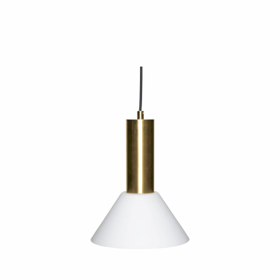 Se Hübsch Interiør Contrast Loftslampe - Messingfarve, Hvid ❤ Stort online udvalg i Hübsch Interiør ❤ Hurtig levering: 1 - 2 Hverdage samt billig fragt ❤ Varenummer: BYH-2695847 og barcode / Ean: 5712772126417 på lager - Udsalg på Loftlamper - Over 324 kendte brands på udsalg