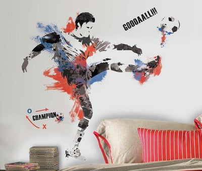 Se Fodboldspiller Gigant Wallsticker ❤ Stort online udvalg i Roommates ❤ Hurtig levering: 1 - 2 Hverdage samt billig fragt - Varenummer: MMA-216160 og barcode / Ean: '034878241869 på lager - Udsalg på Wallstickers til børneværelset Spar op til 65% - Over 360 kendte mærker på udsalg