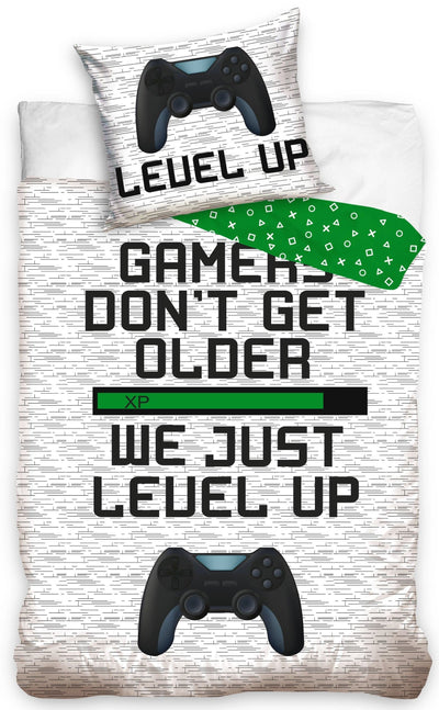 Se Gamer Sengetøj ''Level up'' - 100 procent bomuld ✔ Kæmpe udvalg i  mmaction ✔ Hurtig levering: 1 - 2 Hverdage samt billig fragt - Varenummer: MMA-2040244 og barcode / Ean: '5902689493942 på lager - Udsalg på Gaming Sengetøj til Børn Spar op til 65% - Over 434 design mærker på udsalg