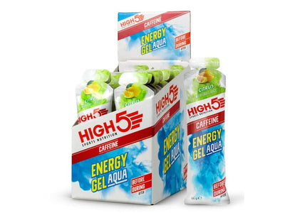 Se High5 Energy Gel Aqua - Energigel med citrus - Koffein - 1 kasse á 20 stk. ❤ Kæmpe udvalg i High5 ❤ Hurtig levering: 1 - 2 Hverdage samt billig fragt - Varenummer: CKP-5027492005271 og barcode / Ean: '5027492005271 på lager - Udsalg på Energiprodukter Spar op til 58% - Over 454 kendte mærker på udsalg
