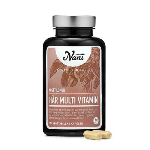 Stort online udvalg i Nani Hår Multi Vitamin 120 kapsler ❤ Nani ❤ Hurtig levering: 1 - 2 Hverdage og gratis fragt v/køb over 295 kr. GLS til pakkeshop ❤ Varenummer: HG-51834 og barcode / Ean: 5713258052084 på lager - Kæmpe udvalg i Hår - Over 454 design mærker på udsalg