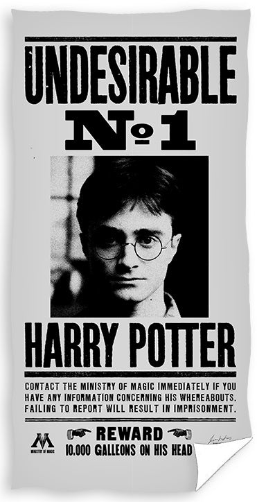 Se Harry Potter Reward Badehåndklæde - 100 procent bomuld ✔ Kæmpe udvalg i Mmaction ✔ Hurtig levering: 1 - 2 Hverdage samt billig fragt - Varenummer: MMA-2040120 og barcode / Ean: &
