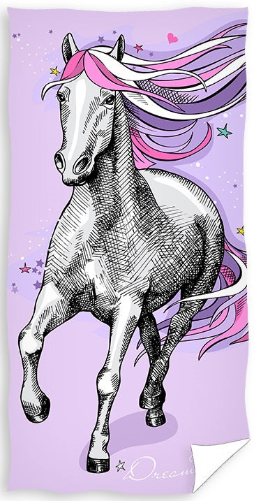 Se Hest Pink Badehåndklæde - 100 procent bomuld ✔ Kæmpe udvalg i  mmaction ✔ Hurtig levering: 1 - 2 Hverdage samt billig fragt - Varenummer: MMA-2040229 og barcode / Ean: &
