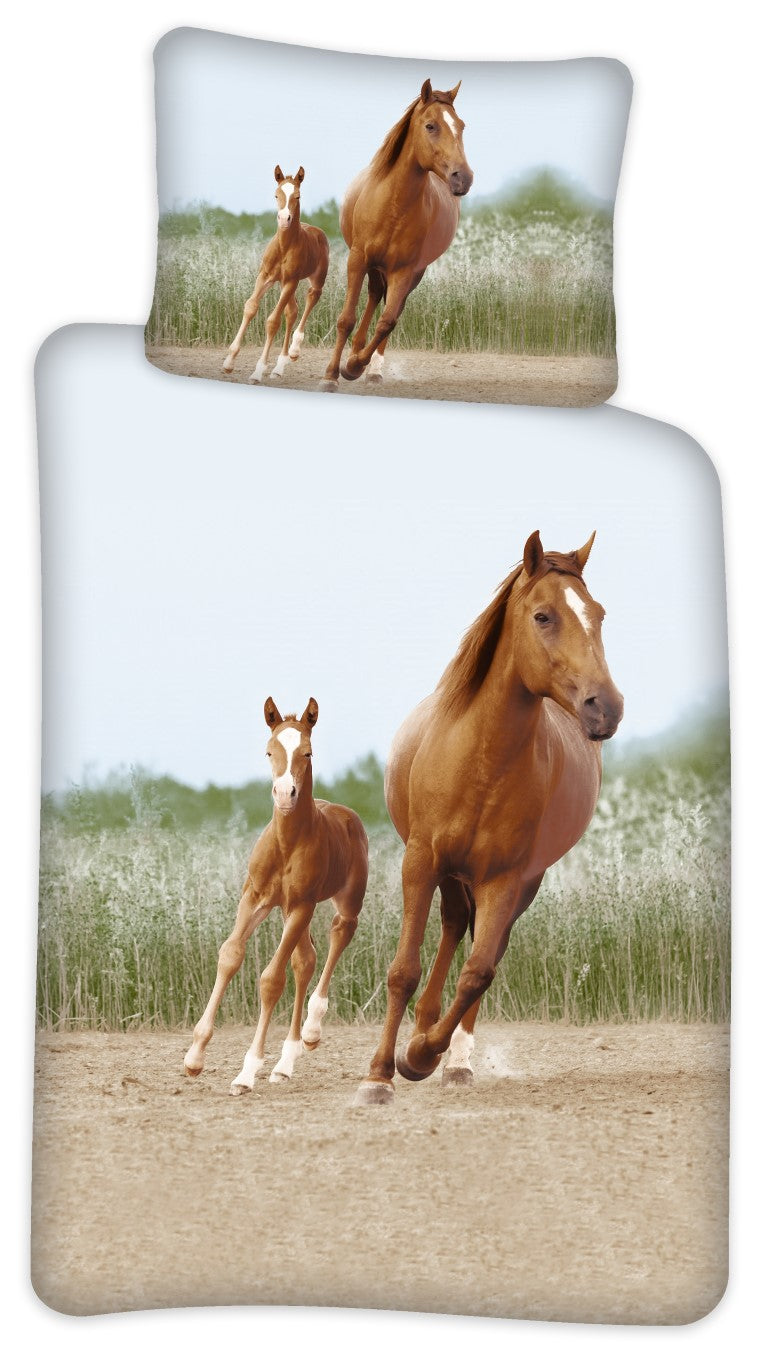 Se Heste Junior Sengetøj 100x140 cm - 100 procent bomuld ✔ Kæmpe udvalg i Mmaction ✔ Hurtig levering: 1 - 2 Hverdage samt billig fragt - Varenummer: MMA-215003 og barcode / Ean: &