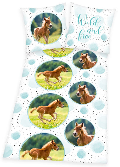 Se Heste 'Wild and free' Pony Sengetøj (100 procent bomuld) ✔ Kæmpe udvalg i  mmaction ✔ Hurtig levering: 1 - 2 Hverdage samt billig fragt - Varenummer: MMA-2010114 og barcode / Ean: '4006891929143 på lager - Udsalg på Heste og Pony Sengetøj Spar op til 57% - Over 434 design mærker på udsalg