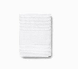 Juna Check Håndklæde 70x140 cm. Hvid - Køb online nu
