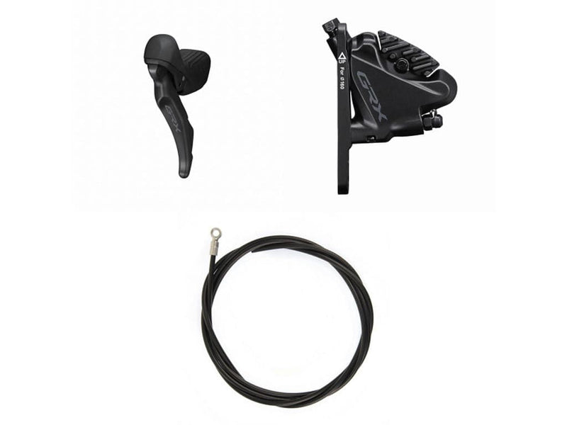Se Shimano GRX - Skifte og bremsegrebssæt - BR-RX400/ST-RX610 - Venstre/For - Hydraulisk - Sort ❤ Kæmpe udvalg i Shimano ❤ Hurtig levering: 1 - 2 Hverdage samt billig fragt - Varenummer: CKP-4550170819194 og barcode / Ean: &