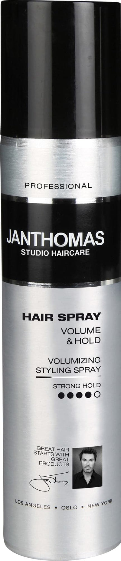 Se Jan Thomas Volume & Hold hårspray JT941233 ❤ Stort online udvalg i Jan Thomas Studio Styling ❤ Hurtig levering: 1 - 2 Hverdage samt billig fragt ❤ Varenummer: ELG-319118 og barcode / Ean: 5710404924332 på lager - Udsalg på Tilbehør til hårpleje & styling - Over 785 kendte brands på udsalg