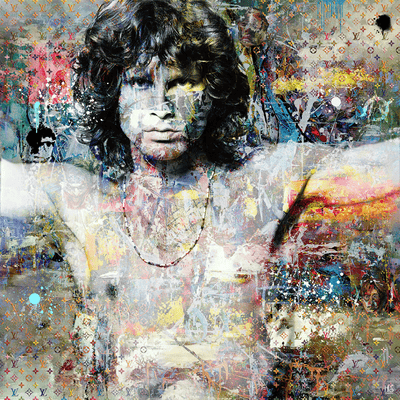 Se Jim Morrison af Helt Sort ✔ Kæmpe udvalg i  Helt Sort ✔ Hurtig levering: 1 - 2 Hverdage samt billig fragt - Varenummer: ILL-15241 og barcode / Ean:  på lager - Udsalg på Illux Art shop - Helt Sort - Mennesker - Pop art Spar op til 57% - Over 1454 design mærker på udsalg