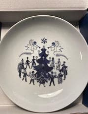 Lyngby Porcelæn Alverdens Børn Dyb Juletallerken 19,5 cm.