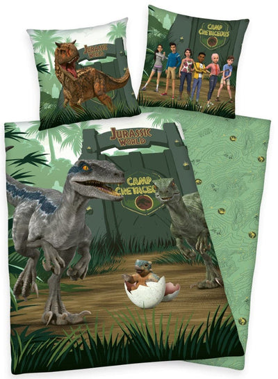 Se Jurassic World Camp Cretaceous Sengetøj - 100 Procent Bomuld ✔ Kæmpe udvalg i  mmaction ✔ Hurtig levering: 1 - 2 Hverdage samt billig fragt - Varenummer: MMA-2010210 og barcode / Ean: '4006891957672 på lager - Udsalg på Dinosaur og Drager Sengetøj Spar op til 52% - Over 434 design mærker på udsalg