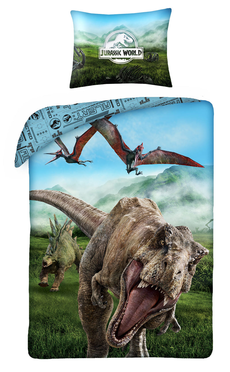 Se Jurassic World Dinosauar Sengetøj 2i1 Design - 100 Procent Bomuld ✔ Kæmpe udvalg i  mmaction ✔ Hurtig levering: 1 - 2 Hverdage samt billig fragt - Varenummer: MMA-2001055 og barcode / Ean: &