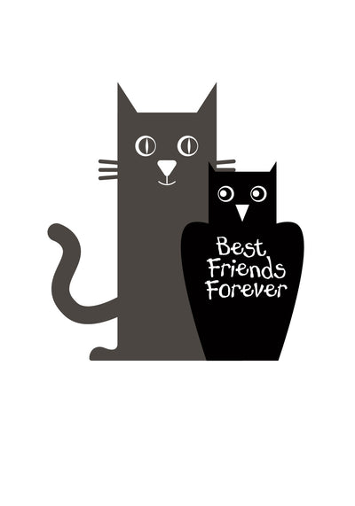 Se Kat & ugle af Ten Valleys ❤ Stort online udvalg i Ten Valleys ❤ Hurtig levering: 1 - 2 Hverdage samt billig fragt ❤ Varenummer: ILL-14759 og barcode / Ean: på lager - Udsalg på Illux Art shop - Kids Art - Ten Valleys - Tekst og citater - Dyr Spar op til 61% - Over 454 design mærker på udsalg