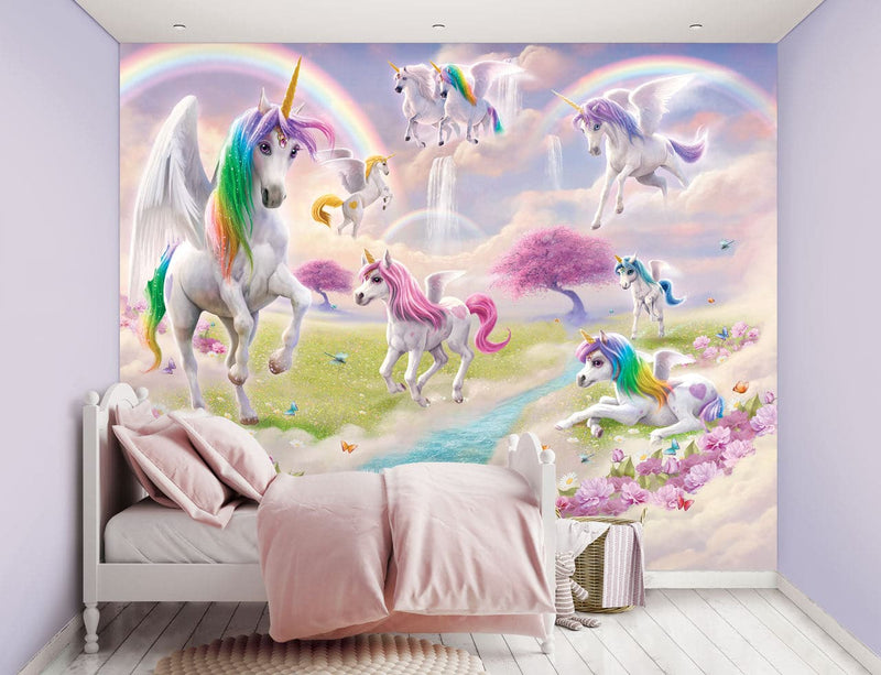 Se Magiske Enhjørninger / Magical Unicorns tapet 243 x 305 cm ✔ Kæmpe udvalg i  Walltastic ✔ Hurtig levering: 1 - 2 Hverdage samt billig fragt - Varenummer: MMA-19846245 og barcode / Ean: &