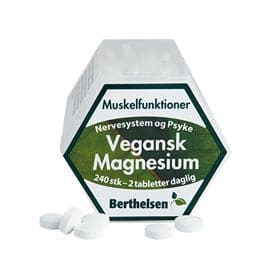 Stort online udvalg i Berthelsen Magnesium Vegansk 240 tabl. ❤ Berthelsen ❤ Hurtig levering: 1 - 2 Hverdage og gratis fragt v/køb over 295 kr. GLS til pakkeshop ❤ Varenummer: HG-28455-240 tabletter og barcode / Ean: 5701629031189 på lager - Kæmpe udvalg i Sundhed - Over 312 kendte brands på udsalg