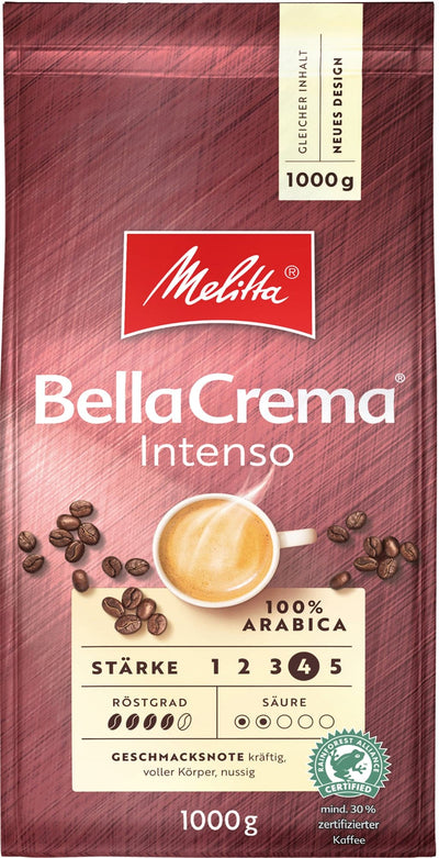 Se Melitta Bella Crema Intenso kaffebønner MEL974 ❤ Stort online udvalg i Melitta ❤ Hurtig levering: 1 - 2 Hverdage samt billig fragt ❤ Varenummer: ELG-187792 og barcode / Ean: 4002720009741 på lager - Udsalg på Kaffetilbehør - Over 454 design mærker på udsalg