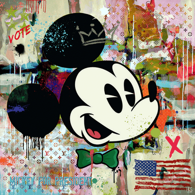 Se Mickey for President af Helt Sort ✔ Kæmpe udvalg i  Helt Sort ✔ Hurtig levering: 1 - 2 Hverdage samt billig fragt - Varenummer: ILL-15247 og barcode / Ean:  på lager - Udsalg på Illux Art shop - Helt Sort - Pop art Spar op til 51% - Over 1454 design mærker på udsalg