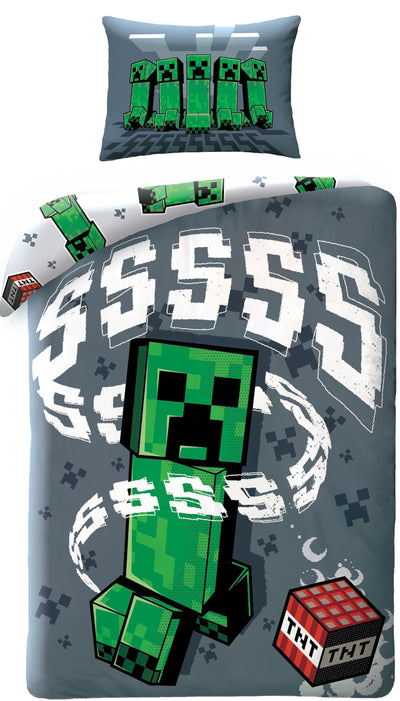 Se Minecraft Creeper Sengetøj 140 x 200 cm - 100 procent bomuld ✔ Kæmpe udvalg i  mmaction ✔ Hurtig levering: 1 - 2 Hverdage samt billig fragt - Varenummer: MMA-2001174 og barcode / Ean: '5904209604500 på lager - Udsalg på Gaming Sengetøj til Børn Spar op til 63% - Over 434 design mærker på udsalg