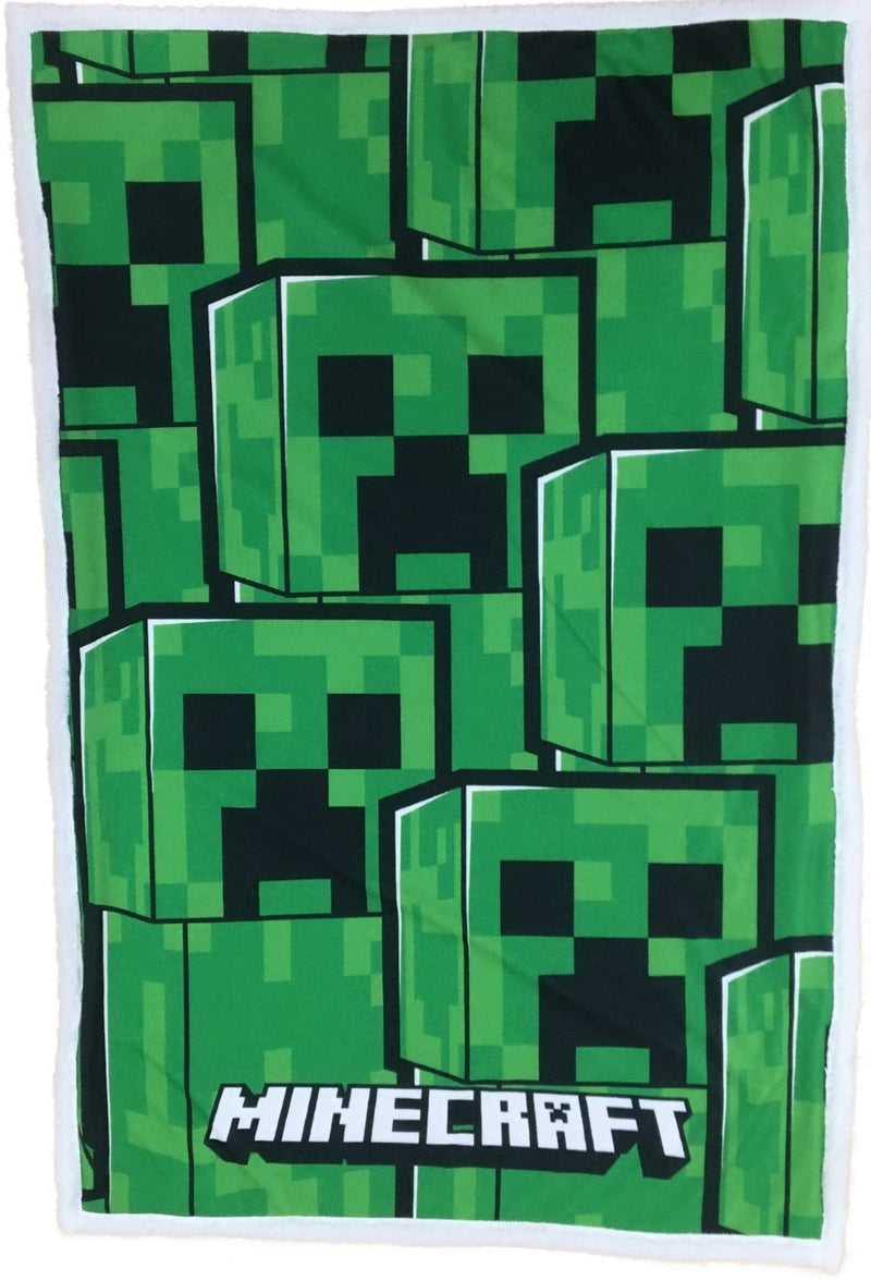 Se Minecraft Sherpa Fleece tæppe - 100 x 150 cm ✔ Kæmpe udvalg i  mmaction ✔ Hurtig levering: 1 - 2 Hverdage samt billig fragt - Varenummer: MMA-227103 og barcode / Ean: &