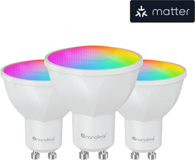 Se Nanoleaf Essentials Matter LED-pære GU10 (3-pak) ❤ Kæmpe udvalg i Nanoleaf ❤ Hurtig levering: 1 - 2 Hverdage samt billig fragt - Varenummer: ELG-711187 og barcode / Ean: '4897105331292 på lager - tilbud på Lamper & belysning Spar op til 65% - Over 350 design brands på tilbud