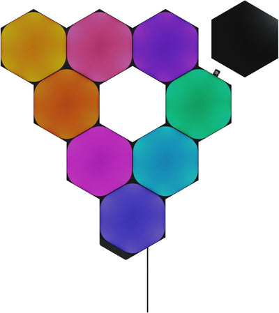 Se Nanoleaf Shapes Ultra Black Hexagon startersæt (9 paneler) ❤ Stort online udvalg i Nanoleaf ❤ Hurtig levering: 1 - 2 Hverdage samt billig fragt ❤ Varenummer: ELG-711190 og barcode / Ean: '4897105335931 på lager - Udsalg på Lamper & belysning Spar op til 62% - Over 454 design mærker på udsalg