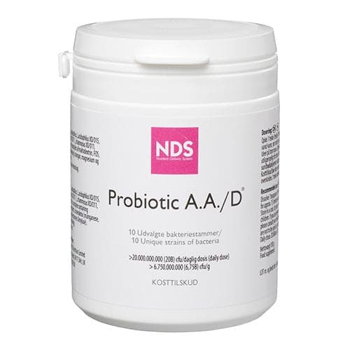 Stort online udvalg i NDS Probiotic A.A./D 100g ❤ NDS ❤ Hurtig levering: 1 - 2 Hverdage og gratis fragt v/køb over 295 kr. GLS til pakkeshop ❤ Varenummer: HG-9175 og barcode / Ean: 5707343231218 på lager - Kæmpe udvalg i New Nordic - Over 454 design brands på udsalg