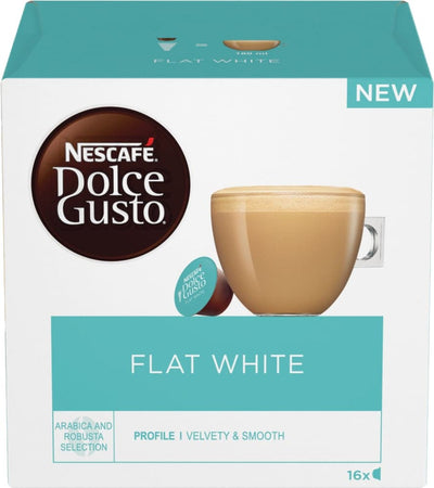 Se Nescafe Dolce Gusto Flat White kaffekapsler 12376393 ❤ Stort online udvalg i Nescafe Dolce Gusto ❤ Hurtig levering: 1 - 2 Hverdage samt billig fragt ❤ Varenummer: ELG-13904 og barcode / Ean: 7613036596251 på lager - Udsalg på Kaffetilbehør - Over 454 kendte mærker på udsalg