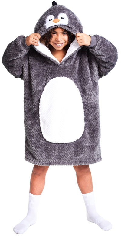 Se Noxxiez Cuddle Hoodiez - Pingvin, Medium (7-14 år) ✔ Kæmpe udvalg i  Noxxiez ✔ Hurtig levering: 1 - 2 Hverdage samt billig fragt - Varenummer: MMA-227007 og barcode / Ean: '8718274254723 på lager - Udsalg på Plaider / Ponchoer Spar op til 56% - Over 857 kendte brands på udsalg