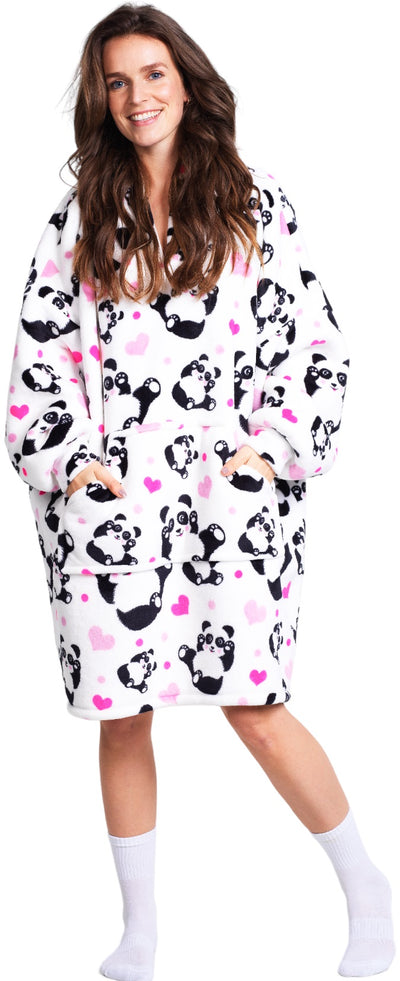 Se Noxxiez Cuddle Voksen Hoodiez - Panda ✔ Kæmpe udvalg i  Noxxiez ✔ Hurtig levering: 1 - 2 Hverdage samt billig fragt - Varenummer: MMA-227014 og barcode / Ean: '8718274254914 på lager - Udsalg på Plaider / Ponchoer Spar op til 51% - Over 857 kendte brands på udsalg