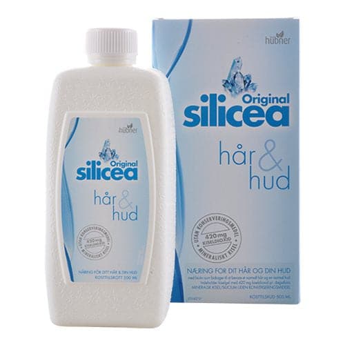 Stort online udvalg i Hübner Original Silicea - hår & hud 500 ml. ❤ Hübner ❤ Hurtig levering: 1 - 2 Hverdage og gratis fragt v/køb over 295 kr. GLS til pakkeshop ❤ Varenummer: HG-8140 og barcode / Ean: 4010160375029 på lager - Kæmpe udvalg i Sundhed - Over 424 kendte brands på udsalg