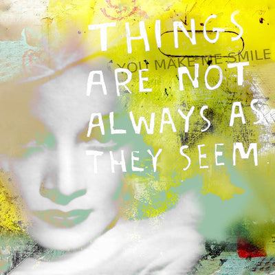 Se Not Always As They Seem af Rikke Axelsen ❤ Stort online udvalg i Rikke Axelsen ❤ Hurtig levering: 1 - 2 Hverdage samt billig fragt ❤ Varenummer: ILL-14652 og barcode / Ean: på lager - Udsalg på Illux Art shop - Rikke Axelsen - Abstrakt - Tekst og citater Spar op til 57% - Over 454 design brands på udsalg