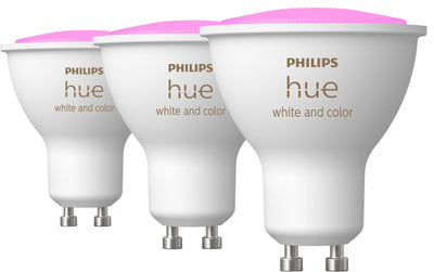 Se Philips Hue White and Color Ambiance 4,3W GU10 (3-pak) ❤ Stort online udvalg i Philips HUE ❤ Hurtig levering: 1 - 2 Hverdage samt billig fragt ❤ Varenummer: ELG-505579 og barcode / Ean: 8719514342767 på lager - Udsalg på Lamper & belysning - Over 424 kendte brands på udsalg
