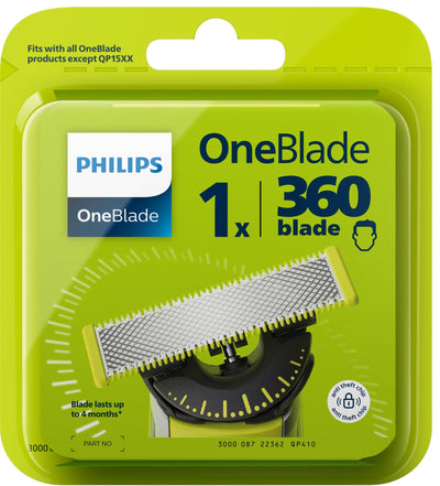 Se Philips OneBlade 360 udskiftningsblad QP410/50 ❤ Stort online udvalg i Philips ❤ Hurtig levering: 1 - 2 Hverdage samt billig fragt ❤ Varenummer: ELG-492999 og barcode / Ean: 8710103997122 på lager - Udsalg på Barberskraber og barberblade - Over 424 kendte brands på udsalg