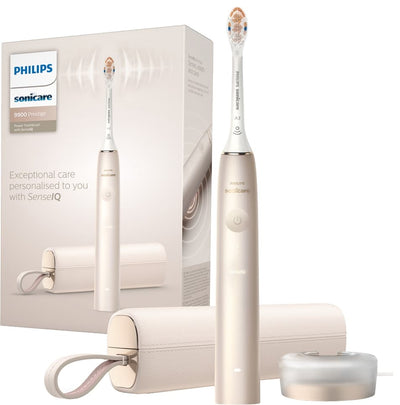 Se Philips Sonicare Prestige 9900 elektrisk tandbørste HX999211 (champagne) ❤ Stort online udvalg i Philips ❤ Hurtig levering: 1 - 2 Hverdage samt billig fragt ❤ Varenummer: ELG-300732 og barcode / Ean: 8710103962878 på lager - Udsalg på Elektrisk tandbørste - Over 434 design mærker på udsalg