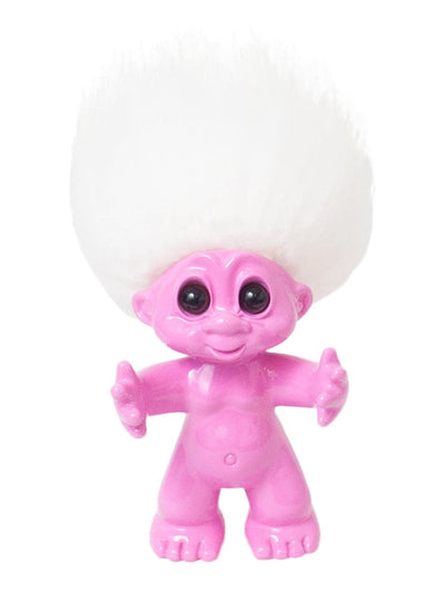 Lykketrold Pink/hvid hår, 9 cm - Køb online nu