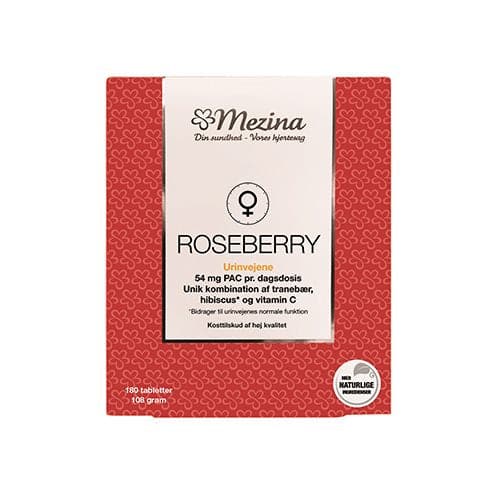 Stort online udvalg i Mezina RoseBerry 180 tabletter ❤ Mezina ❤ Hurtig levering: 1 - 2 Hverdage og gratis fragt v/køb over 295 kr. GLS til pakkeshop ❤ Varenummer: HG-7413 og barcode / Ean: 5709731031011 på lager - Kæmpe udvalg i Mezina - Over 454 design mærker på udsalg