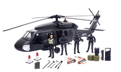 Se S.W.A.T. Black Hawk helikopter inkl. 4 actionfigurer 1:18 ✔ Kæmpe udvalg i  World Peacekeepers ✔ Hurtig levering: 1 - 2 Hverdage samt billig fragt - Varenummer: MMA-19977126 og barcode / Ean: '0018859771262 på lager - Udsalg på Militær Actionfigurer 9,5 cm Spar op til 59% - Over 1347 kendte brands på udsalg