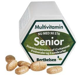 Stort online udvalg i Berthelsen Senior Multivitamin 90 tab. ❤ Berthelsen ❤ Hurtig levering: 1 - 2 Hverdage og gratis fragt v/køb over 295 kr. GLS til pakkeshop ❤ Varenummer: HG-50469 og barcode / Ean: 5701629032827 på lager - Kæmpe udvalg i Sundhed - Over 312 kendte brands på udsalg