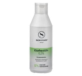 Stort online udvalg i SkinOcare Klorhexidin 0,2% 250ml. ❤ ❤ Hurtig levering: 1 - 2 Hverdage og gratis fragt v/køb over 295 kr. GLS til pakkeshop ❤ Varenummer: HG-1667 og barcode / Ean: 5705509201549 på lager - Kæmpe udvalg i Personlig pleje - Over 434 design mærker på udsalg