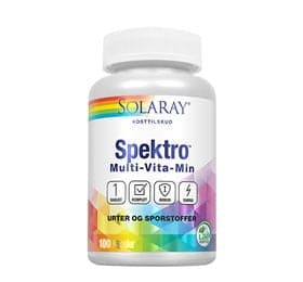 Stort online udvalg i Solaray Spektro MultiVitaMin 100 kaps. ❤ Solaray ❤ Hurtig levering: 1 - 2 Hverdage og gratis fragt v/køb over 295 kr. GLS til pakkeshop ❤ Varenummer: HG-7923 og barcode / Ean: 076280328424 på lager - Kæmpe udvalg i Sundhed - Over 434 design mærker på udsalg