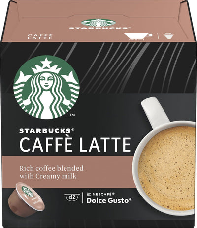 Se Starbucks by NESCAFÃ Dolce Gusto Caffe Latte kaffekapsler 12449229 ❤ Stort online udvalg i Starbucks ❤ Hurtig levering: 1 - 2 Hverdage samt billig fragt ❤ Varenummer: ELG-295869 og barcode / Ean: 7613039840047 på lager - Udsalg på Kaffetilbehør - Over 434 design mærker på udsalg