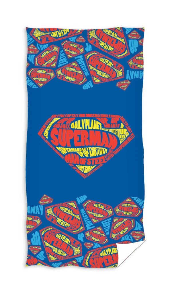 Se Superman Badehåndklæde - 100 procent bomuld ✔ Kæmpe udvalg i Mmaction ✔ Hurtig levering: 1 - 2 Hverdage samt billig fragt - Varenummer: MMA-2040039 og barcode / Ean: &