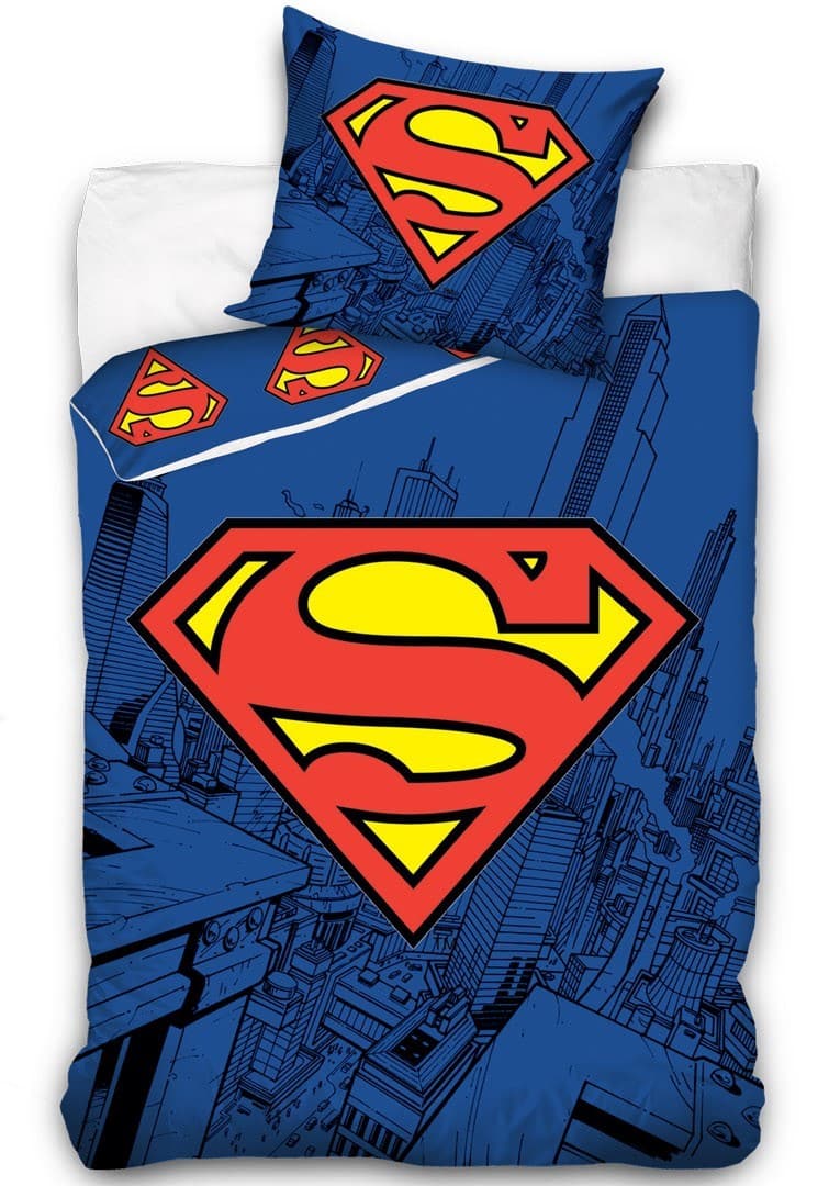 Se Superman Sengetøj 150 x 210 cm - 100 procent bomuld ✔ Kæmpe udvalg i  mmaction ✔ Hurtig levering: 1 - 2 Hverdage samt billig fragt - Varenummer: MMA-2040344 og barcode / Ean: &